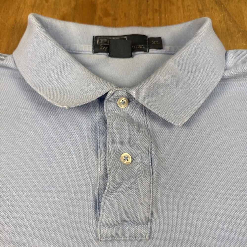 Polo Ralph Lauren Men's Short Sleeve Pique Polo Shirt Mens XL Light Blue Casual - Picture 3 of 11